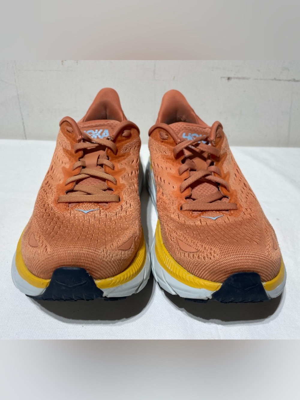 HOKA Clifton 8 Womens 7 Wide SBSCR Orange 1121375 Running Shoes Comfort - Picture 2 of 15